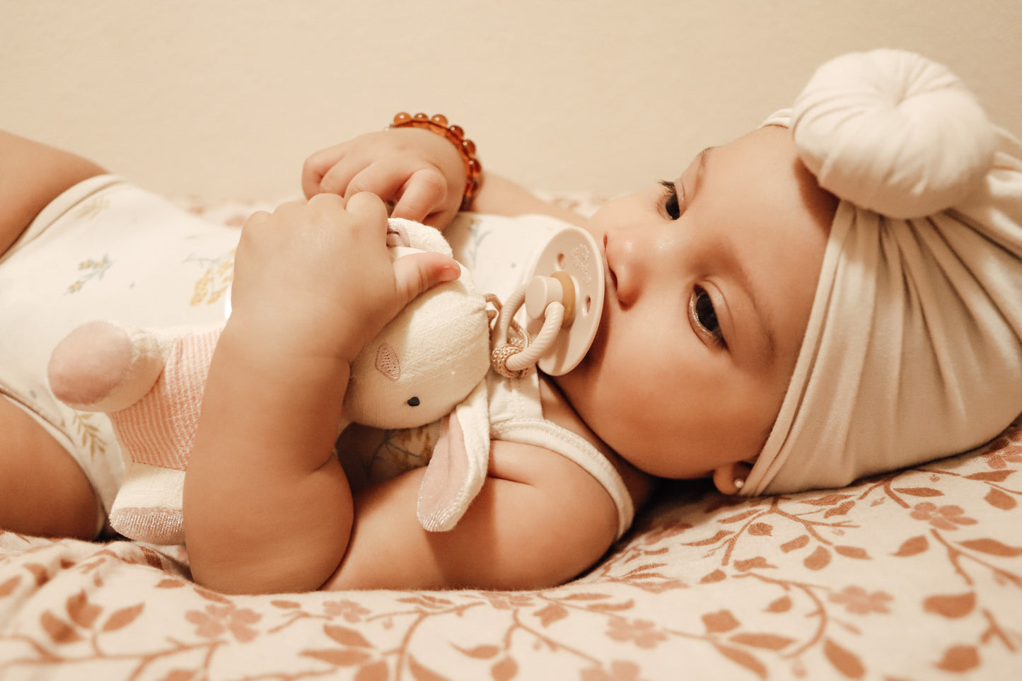 Bitzy Pal™ Natural Rubber Pacifier & Lovey (Bunny)