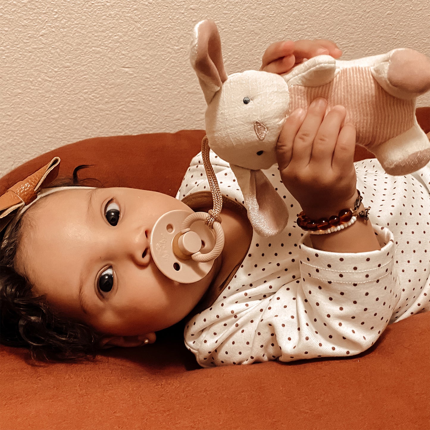 Bitzy Pal™ Natural Rubber Pacifier & Lovey (Bunny)