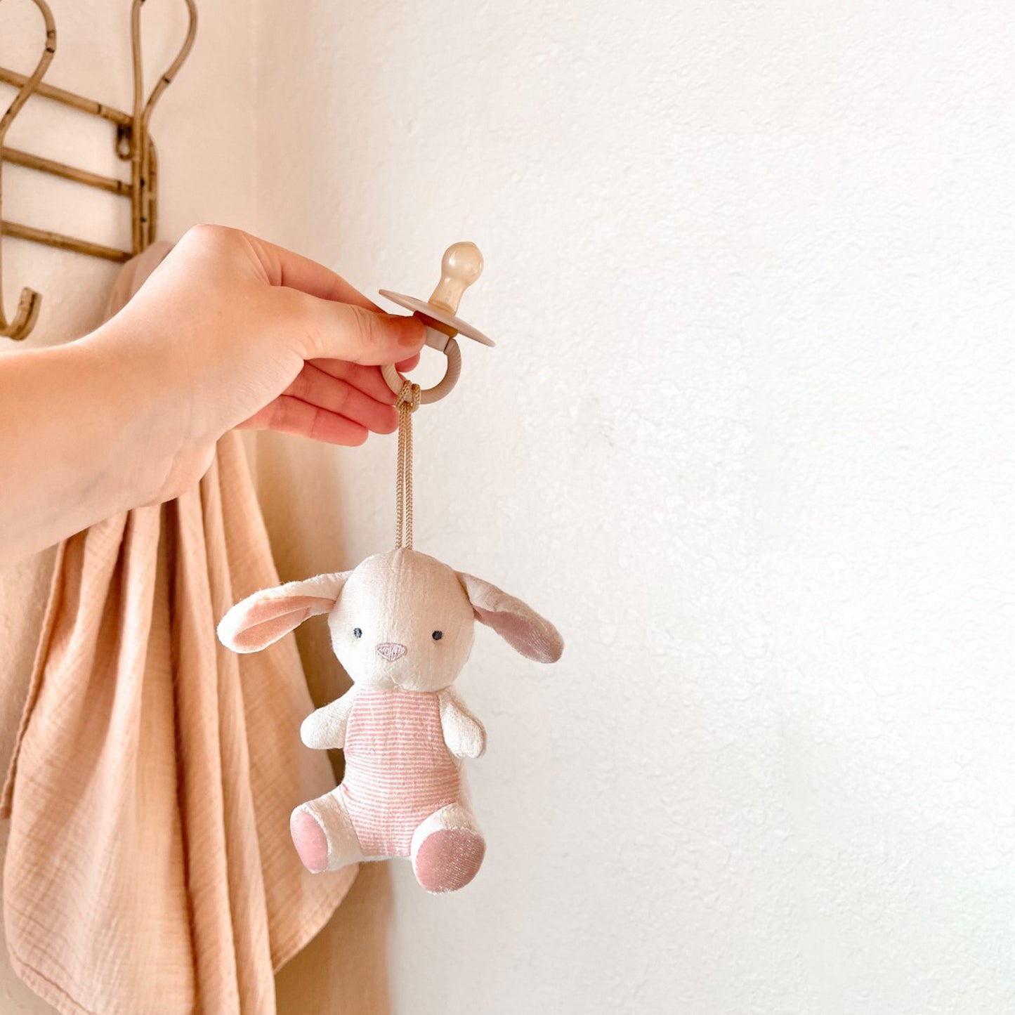 Bitzy Pal™ Natural Rubber Pacifier & Lovey (Bunny)