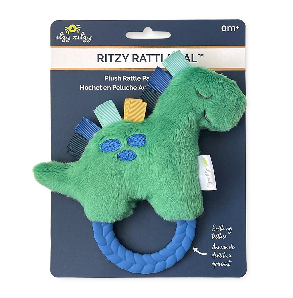 Ritzy Rattle Pal™ Plush Rattle With Teether (Dino)