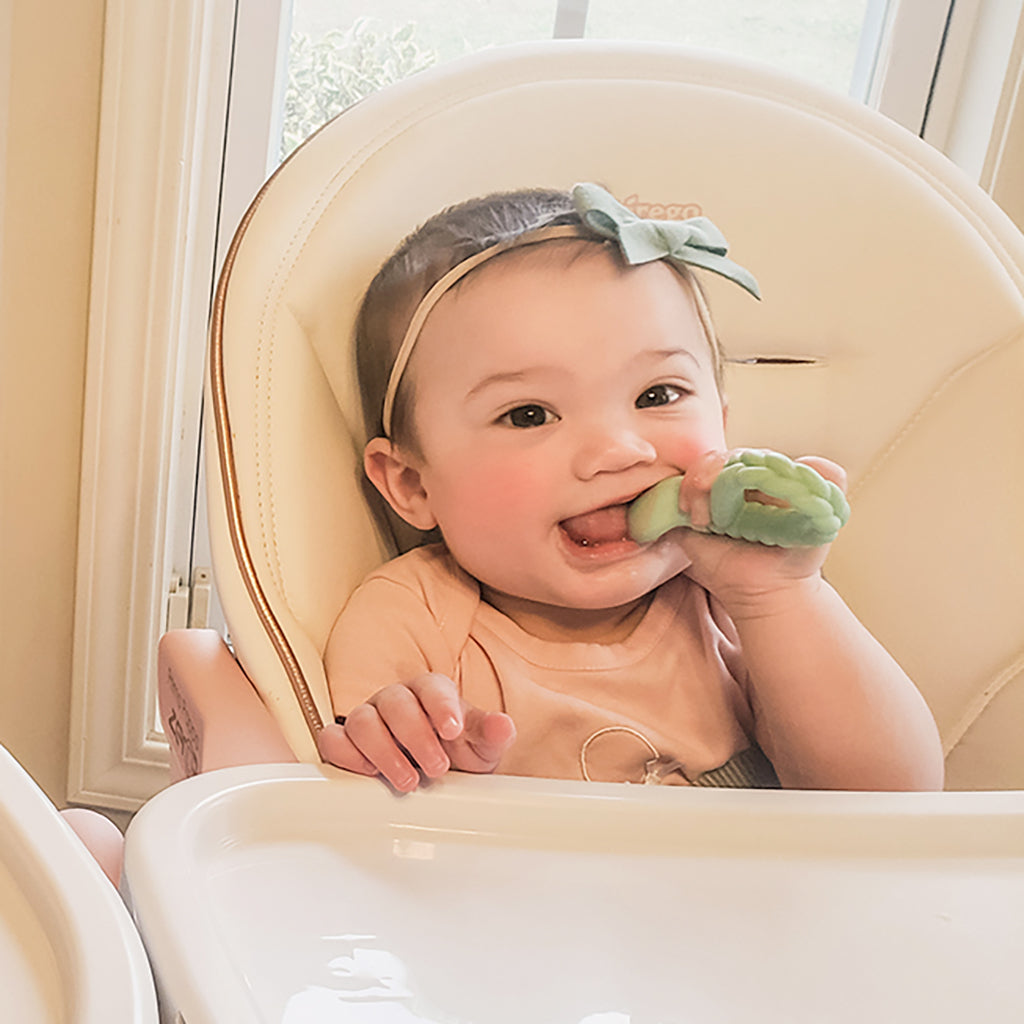 Sweetie Spoons™ - Silicone Baby Fork + Spoon Set (Mint)