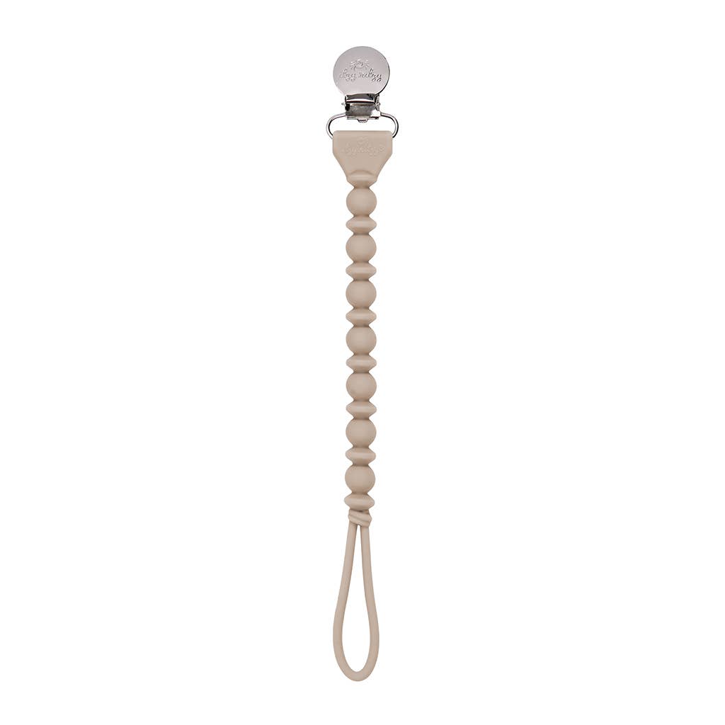 Sweetie Strap™ Silicone One-Piece Pacifier Clips (Toast)