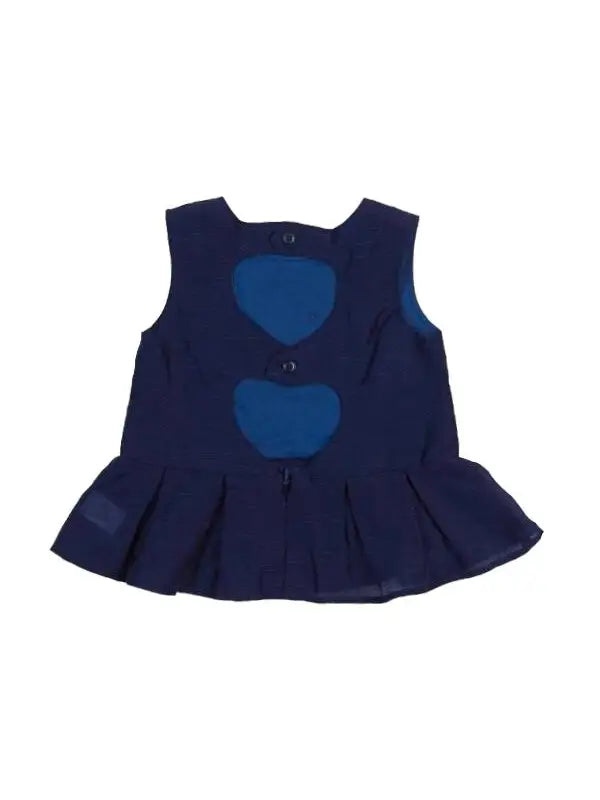 Navy Peplum Tank